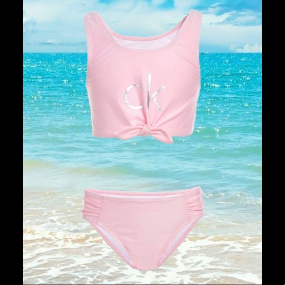 🌸NWT CALVIN KLEIN SWIMSUIT GIRLS 12/14 Lg🌸 - Picture 2 of 12